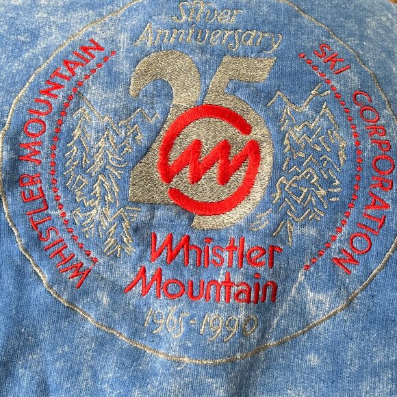Vintage Ski Sweatshirt Whistler Mountain Graphic Embroidered Oversized Sweater - Picture 7 of 8
